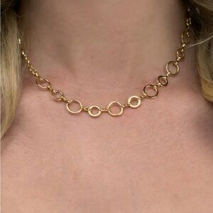 Oshena designer beachwear Aurora Choker Gold Chain Necklace‎